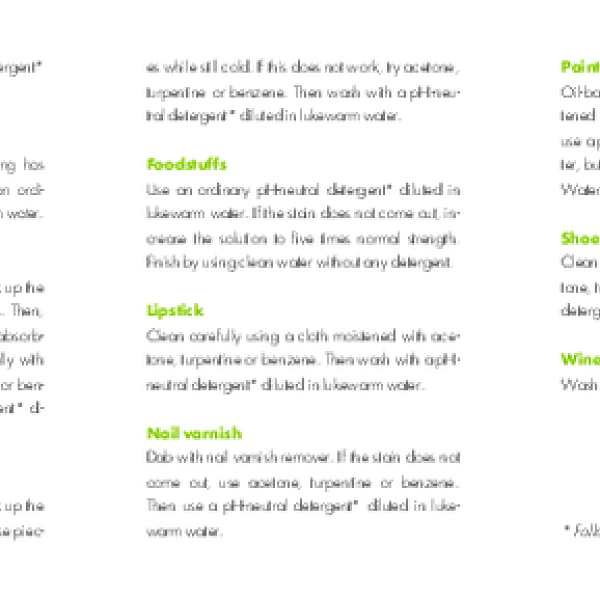 crisp - instrukcja czyszczenia pielegnacja